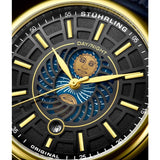 Stuhrling Original 899 04 Duet Day/ Night Blue Leather Strap Watch