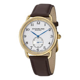 Stuhrling Original 207.03 Decor Quartz Stainless Steel Leather Strap Mens Watch