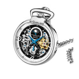 Stuhrling Original 991 01 Modena Mechanical Automatic Skeleton Mens Pocket Watch