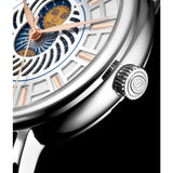 Stuhrling Original 899 01 Duet Day/ Night Black Leather Strap Watch