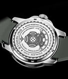 Stuhrling 935 03 Pro Sport Diver Maritimer Grey Rubber Strap Grey Dial Mens Watch