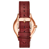 Stuhrling 3985 6 Symphony Crystal Accented Red Genuine Leather Womens Watch
