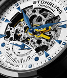 Stuhrling Original 3133 1 Executive Automatic Black Leather Mens Watch