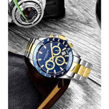 Stuhrling 3960 6 Quartz Chronograph Date Stainless Steel Bracelet Mens Watch