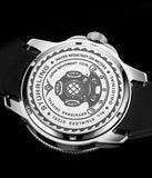 Stuhrling 935 02 Pro Sport Diver Maritimer Black Rubber Strap Blue Dial Mens Watch