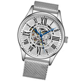 Stuhrling Original 3942M 1 Automatic Skeleton Stainless Steel Mesh Bracelet Mens Watch