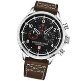 Stuhrling Original 929 02 Chronograph Date Quartz Brown Leather Mens Watch