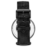 Stuhrling 3920 4  Legacy Automatic Skeleton Dual Time Black Leather Mens Watch