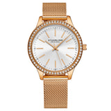 Stuhrling Original 4044 2 Quartz Classic Stainless Steel Mesh Bracelet Womens Watch