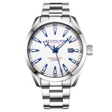 Stuhrling 3953 3 Symphony Quartz Date Stainless Steel Bracelet Mens Watch