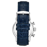 Stuhrling Original 897 01 Celestia Moon Phase Black Leather Strap Watch