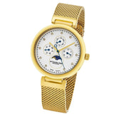 Stuhrling 672 02 672.02 Quartz Multi Function Day Date Month Mesh Womens Watch