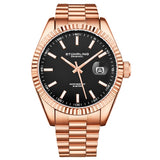 Stuhrling 3935 4 Symphony Quartz Date Stainless Steel Mens Watch