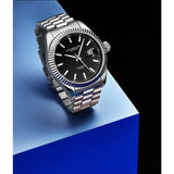 Stuhrling 3935 3 Symphony Quartz Date Stainless Steel Mens Watch