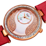 Bürgi BUR155RD Japanese Quartz Diamond and Swarovski Accented Womens Watch