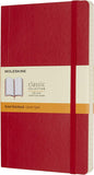 Moleskine Classic Notebook, Soft Cover, Large (5" x 8.25") Ruled/Lined, Scarlet Red, 192 pages