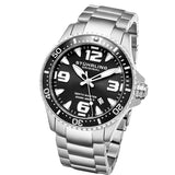 Stuhrling 842.02 842 02  Quartz Regatta Aquadiver Date Black Mens Watch