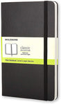 Moleskine Classic Notebook, Hard Cover, Large (5" x 8.25") Plain/Blank, Black, 240 Pages