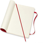 Moleskine Classic Notebook, Soft Cover, Large (5" x 8.25") Ruled/Lined, Scarlet Red, 192 pages