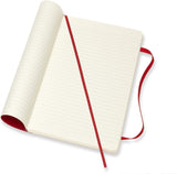 Moleskine Classic Notebook, Soft Cover, Large (5" x 8.25") Ruled/Lined, Scarlet Red, 192 pages