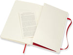 Moleskine Classic Notebook, Soft Cover, Large (5" x 8.25") Ruled/Lined, Scarlet Red, 192 pages