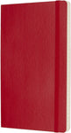 Moleskine Classic Notebook, Soft Cover, Large (5" x 8.25") Ruled/Lined, Scarlet Red, 192 pages