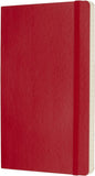 Moleskine Classic Notebook, Soft Cover, Large (5" x 8.25") Ruled/Lined, Scarlet Red, 192 pages