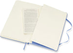 Moleskine Classic Notebook, Hard Cover, Large (5" x 8.25") Plain/Blank, Hydrangea Blue, 240 Pages