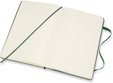 Moleskine Classic Notebook, Hard Cover, Large (5" x 8.25") Plain/Blank, Myrtle Green, 240 Pages