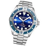 Stuhrling 1005 01 Astral  Automatic Date Blue Dial Stainless Steel Mens Watch