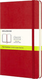 Moleskine Classic Notebook, Hard Cover, Large (5" x 8.25") Plain/Blank, Scarlet Red, 240 Pages