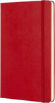 Moleskine Classic Notebook, Hard Cover, Large (5" x 8.25") Plain/Blank, Scarlet Red, 240 Pages