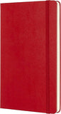 Moleskine Classic Notebook, Hard Cover, Large (5" x 8.25") Plain/Blank, Scarlet Red, 240 Pages