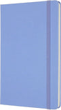 Moleskine Classic Notebook, Hard Cover, Large (5" x 8.25") Plain/Blank, Hydrangea Blue, 240 Pages