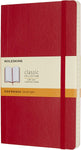 Moleskine Classic Notebook, Soft Cover, Large (5" x 8.25") Ruled/Lined, Scarlet Red, 192 pages