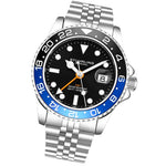 Stuhrling 3968 1 Aquadiver  Quartz GMT Date Stainless Steel Mens Watch