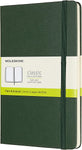 Moleskine Classic Notebook, Hard Cover, Large (5" x 8.25") Plain/Blank, Myrtle Green, 240 Pages