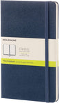 Moleskine Classic Notebook, Hard Cover, Large (5" x 8.25") Plain/Blank, Sapphire Blue, 240 Pages