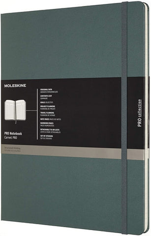 Moleskine Professional Notebook XL Forest Green Hard Cover (7.5 x 9.5)