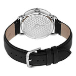Stuhrling 207 02 Cuvette Decor  Quartz Leather Strap Black Mens Watch