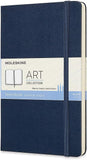 Moleskine Art Sketchbook Hard Cover, Large (5" x 8.25") Blank Sapphire Blue 104 Pages