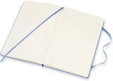 Moleskine Classic Notebook, Hard Cover, Large (5" x 8.25") Plain/Blank, Hydrangea Blue, 240 Pages