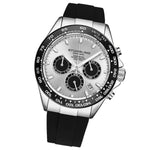 Stuhrling 4042 1 Aquamaster Quartz Chronograph Rubber Strap Mens Watch