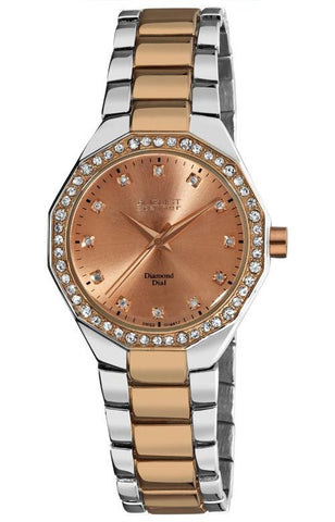 August Steiner AS8044TTR Diamond Swiss Bracelet Womens Watch