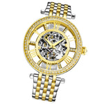 Stuhrling 3944 2 Delphi Automatic Skeleton Crystal Accented Womens Watch