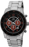 Joshua & Sons JS67OR Chronograph Date GMT Ornage Accented Mens Watch