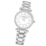 Stuhrling 3906 1 Symphony Quartz Crystal Accented Stainless Steel Bracelet Womens Watch