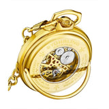 Stuhrling Original 979 03 Consul Mechanical Skeleton Mens Pocket Watch