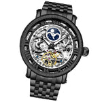 Stuhrling 3922 5 Special Reserve Automatic Dual Time Stainless Steel Mens Watch