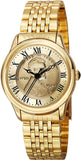 August Steiner CN011YG Wheat Penny Coin Dial Bracelet Goldtone Womens Watch